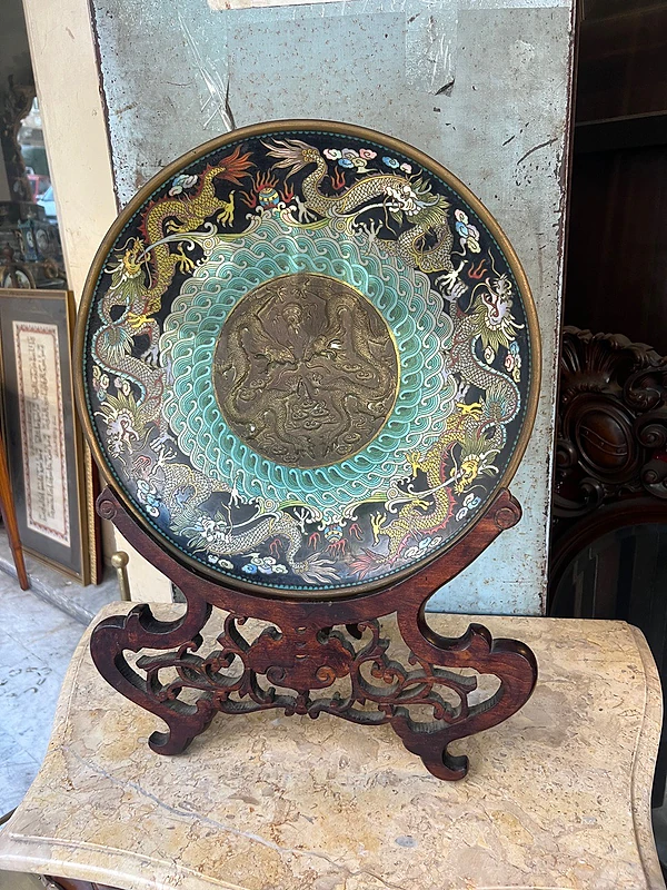 Masterpiece Large Chinese Cloisonne Enamel 'Dragon'