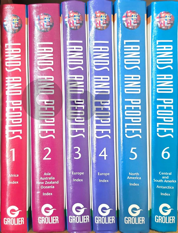Grolier Lands and Peoples 6-Volume Encyclopedia (Excellent Condition)