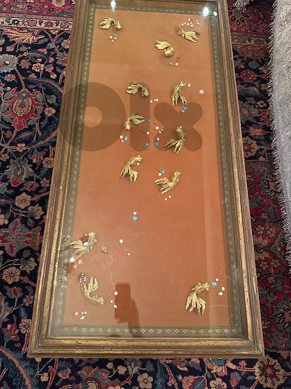 antique gold wodden table