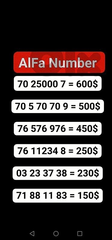 special AlFa Number
