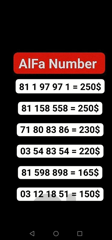 special AlFa Number