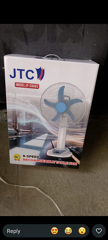 fan recharge 16 inch 65$
