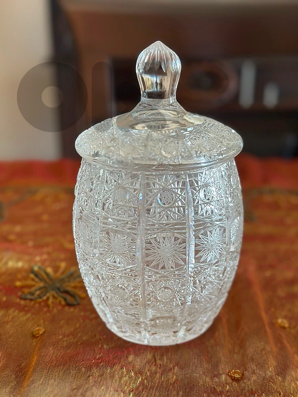 crystal lidded jar