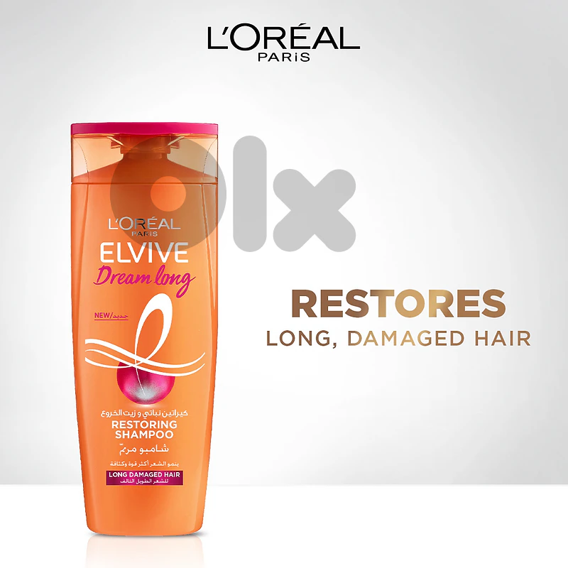 L'Oréal Paris Elvive Dream Long Restoring Shampoo For Long Damaged Hair With Keratin And Castor Oil