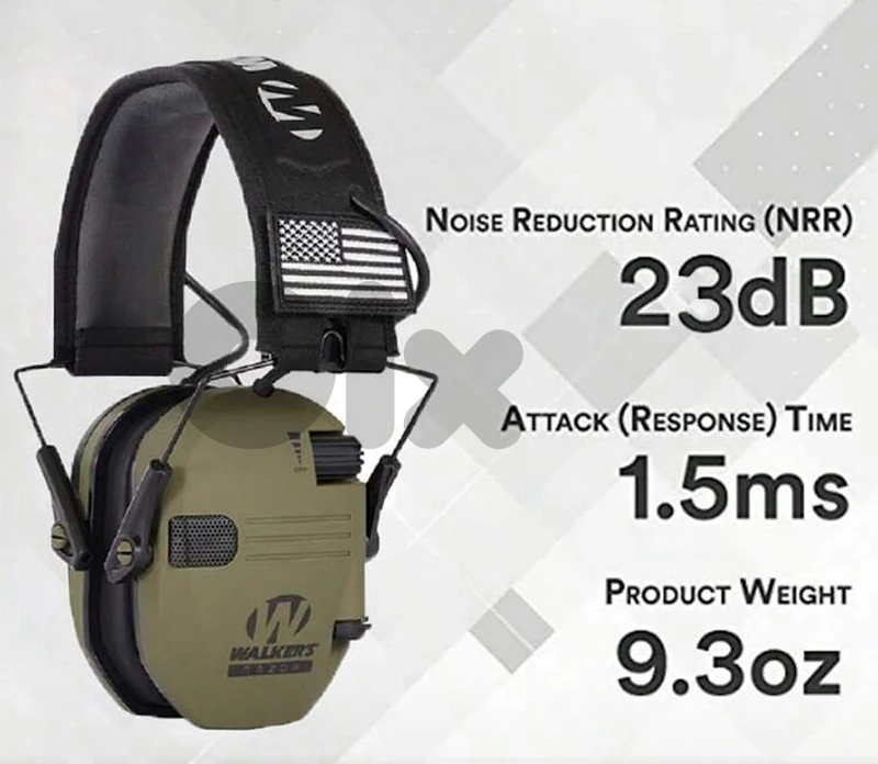 Electronic Shooting Earmuffs – Brand New – Green