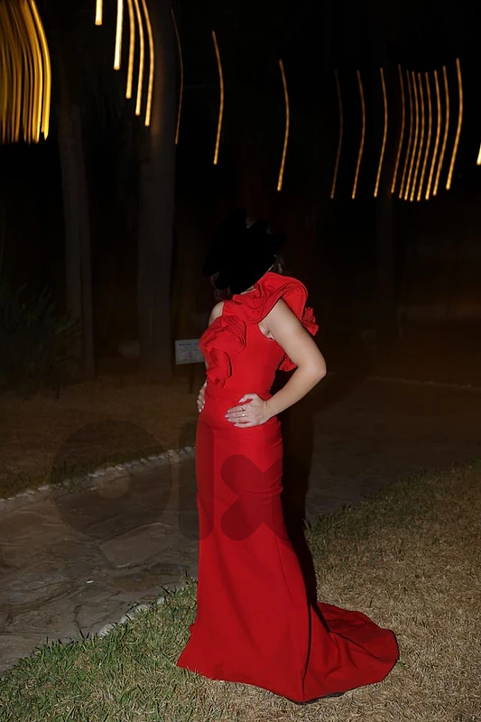 red luxurious dress
