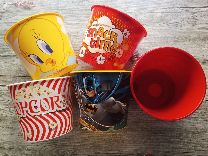 large size pop corn bowls