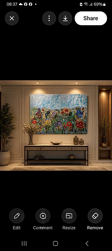 رسم زيتي على القماش لوحه مميزه  كامت 150$صارت 120$فتره قصيره