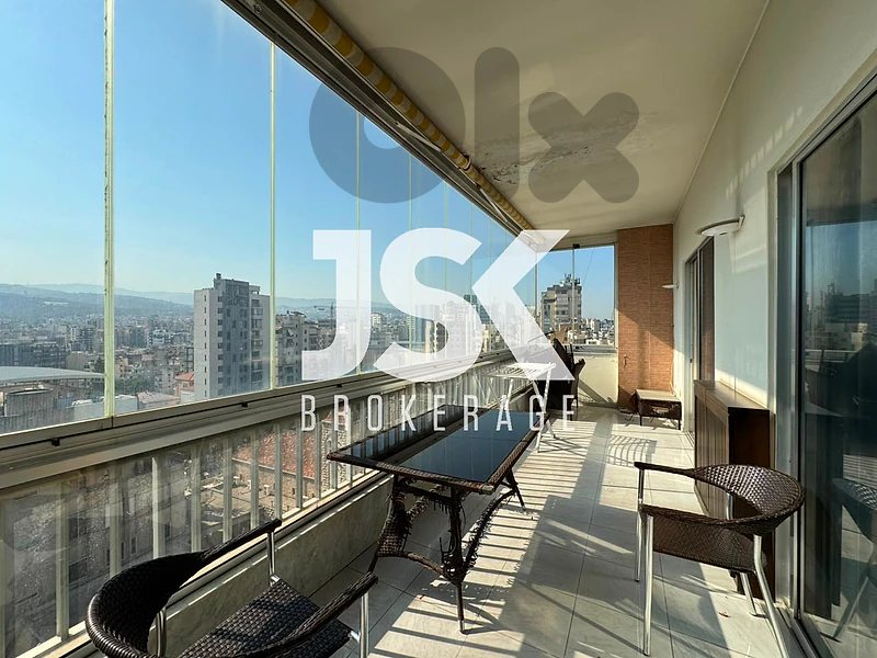 L22297 Apartment With Terrace in Prime Location For Sale in Sin El Fil