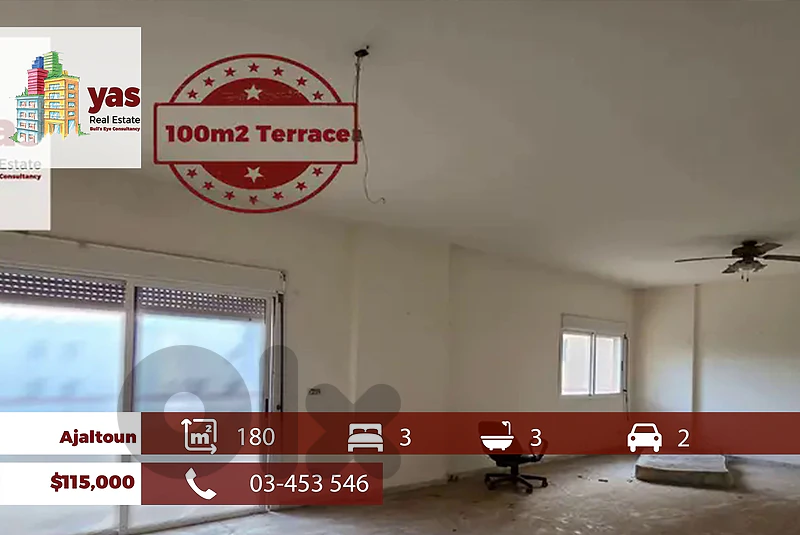 Ajaltoun 180m2 | 100m2 Terrace | Well Maintained | Open View | To |