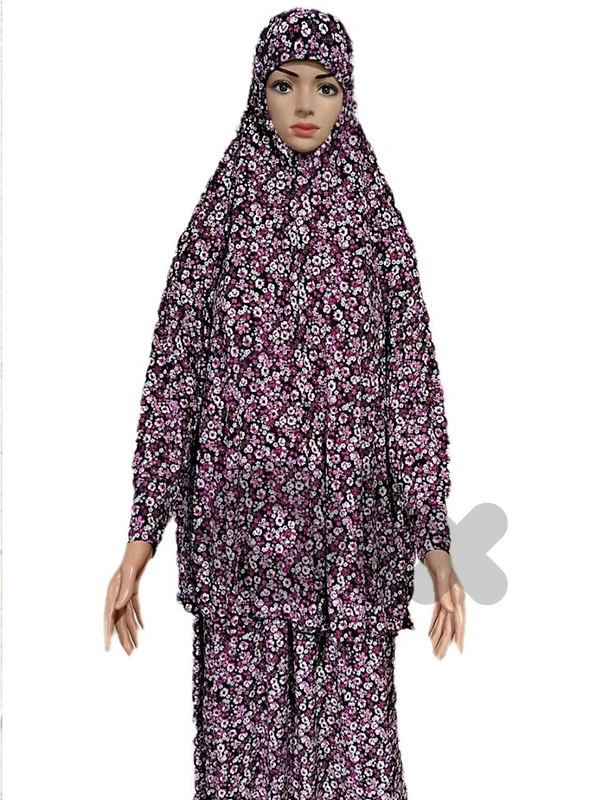 1pc Women's Long Loose Hooded Abaya Dress Hijab Veil