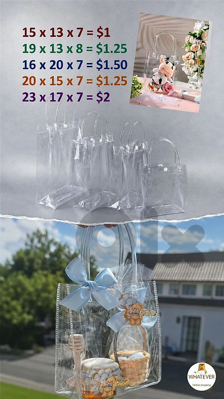 Clear Gift Bags with Handles