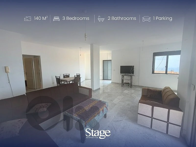 140 SQM Semi-Furnished Apartment with Open 360 Sea View in Bsalim