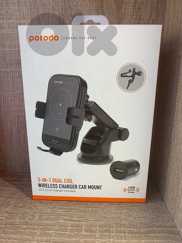 Porodo wireless charger carmount PD-WCM15W