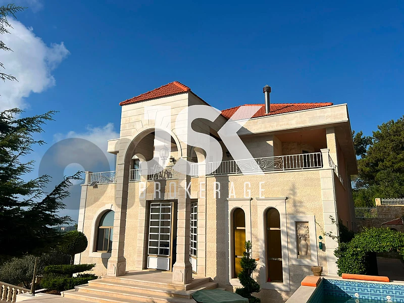 L22307 Brand New Villa With Pool For Rent in Ainab, Aley