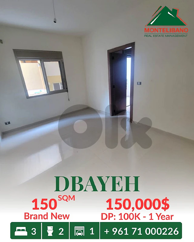 150 sqm Apartment For Sale in Dbayeh ضبية with Installment Plan