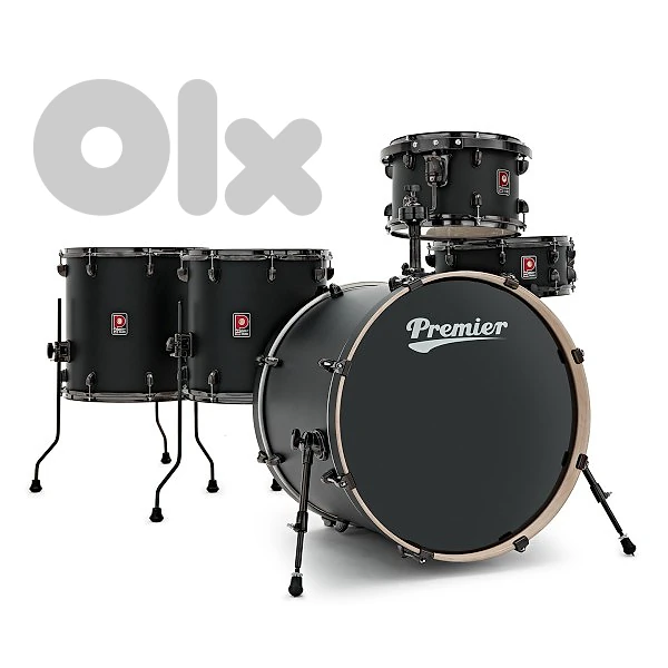 Premier Artist 22" 5pc Heavy Rock Shell Pack, Matte Black