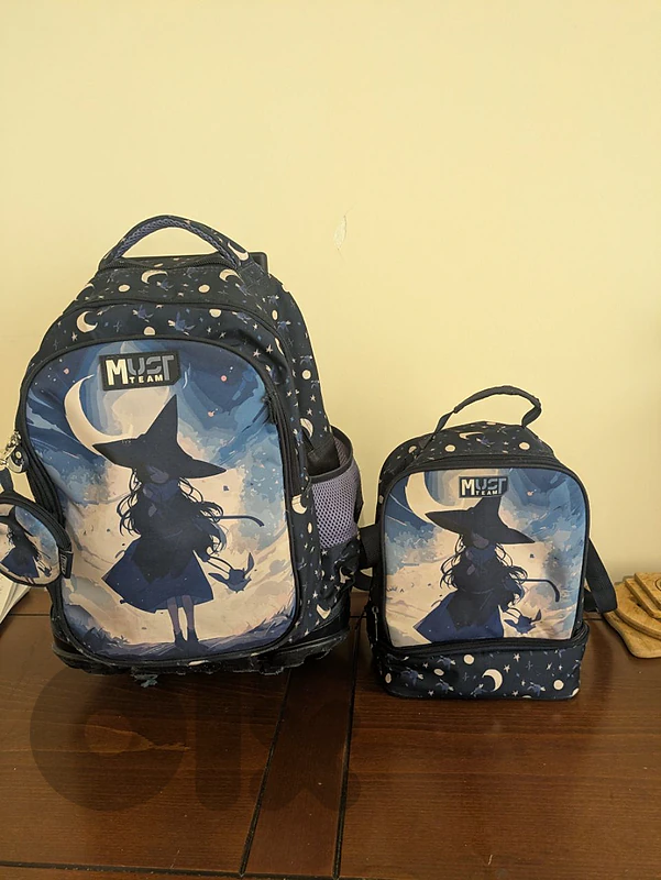 Rolling back pack and lunch box for school