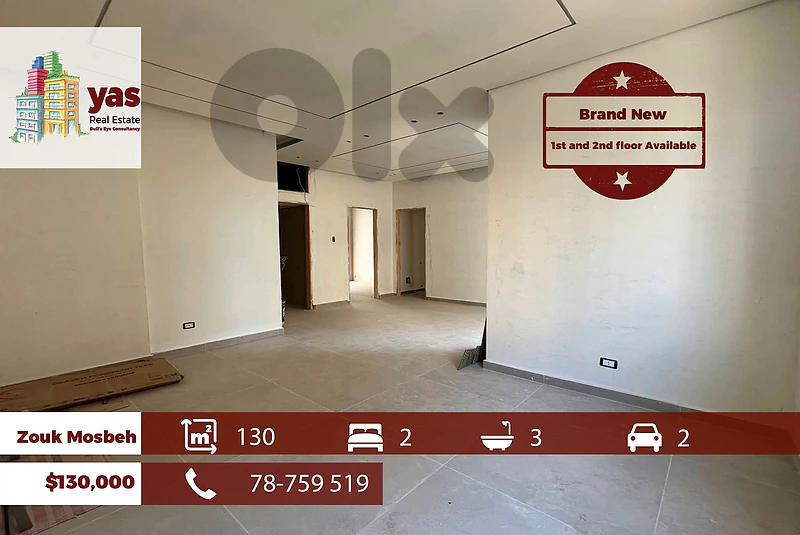 Zouk Mosbeh 130m2 | Many Floors Available | Brand New | Calm | EH/RH