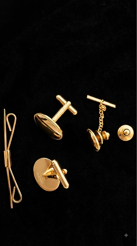 أزرار قمصان ودبابيس ربطة عنق أصلية فاخر (Dior/Pierre Cardin/Stratton)