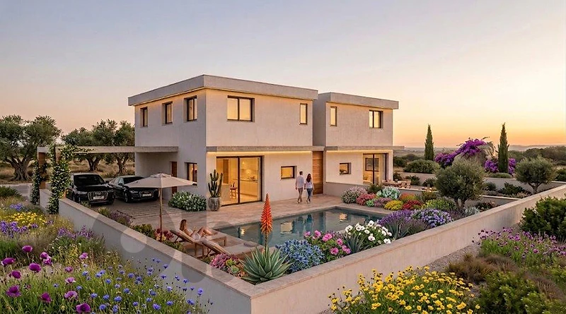 (facility payment) ,pool villa for sale in larnaca فيلا للبيع في قبرص