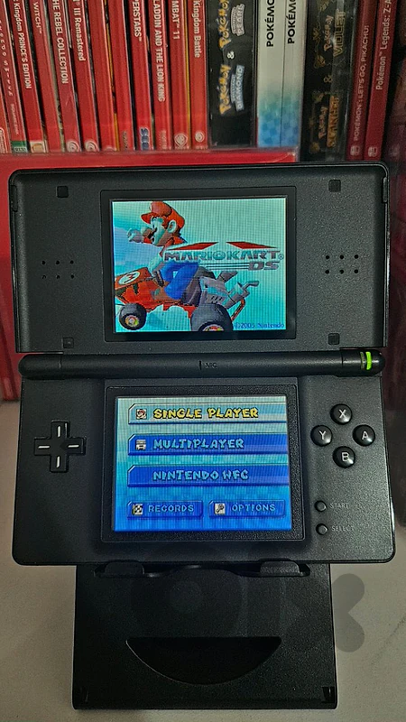 nintendo ds lite with mario or pokemon