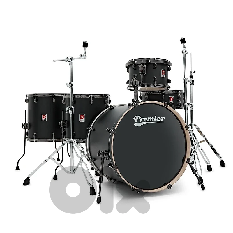 Premier Artist 22" 5pc Heavy Rock Shell Pack, Matte Black