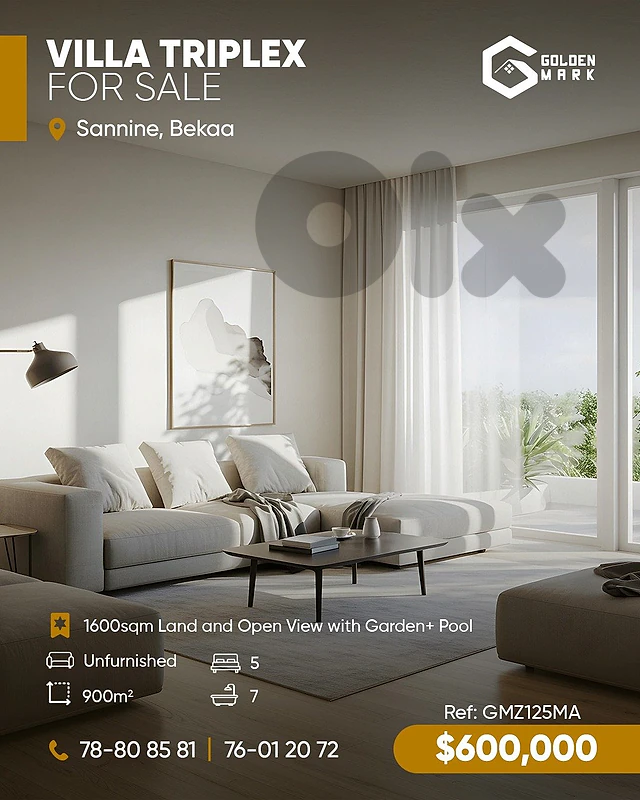GMZ125MA Villa Triplex for sale in Sannine - Bekaa