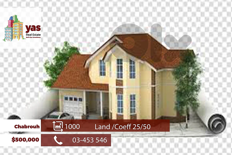 Chabrouh 1000m2 | Land | Coeff 25/50 | Calm Street | WA