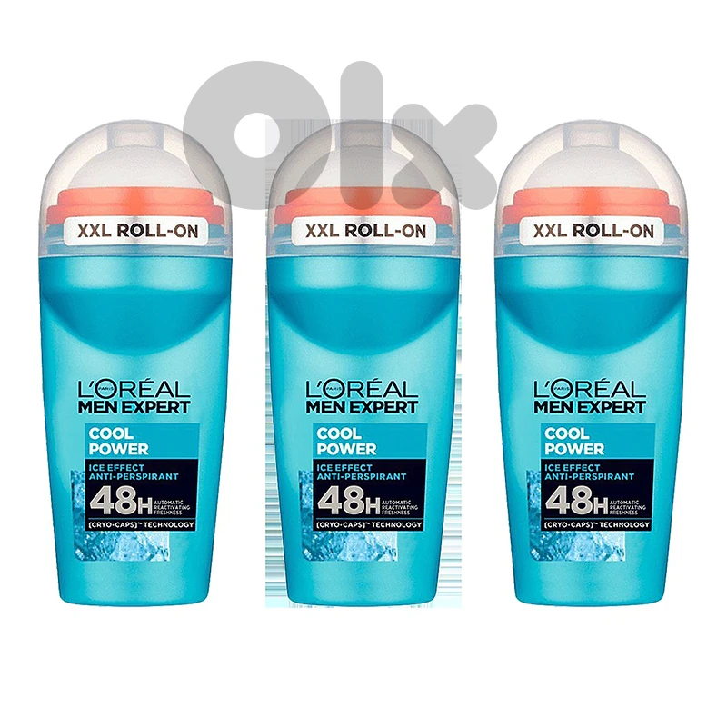 Loreal Men Expert Cool Power 48H Roll On Deodorant For Men - Pack of 3