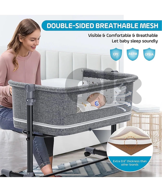 next to me , park , 3 in 1 bedside sleeper.