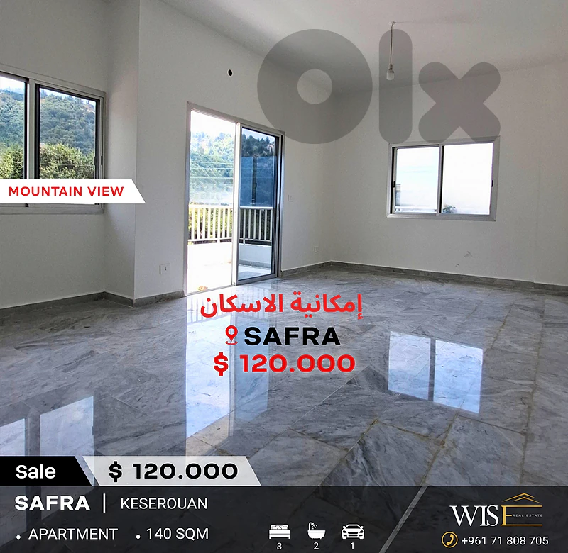 🏠 140 SQM Apartment for SALE in Safra!