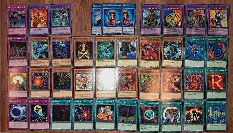 Original Yugioh Hero Deck of 40 Cards