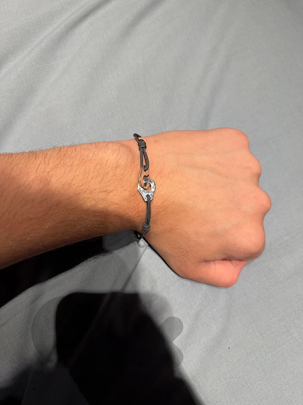 Dinh Van Bracelet gray band with silver