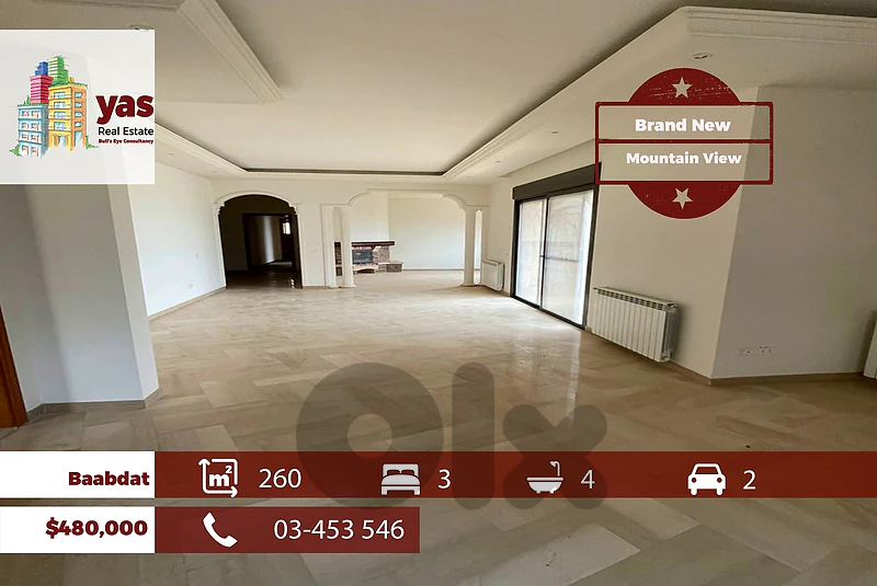 Baabdat 260m2 | Brand New | Prime Location | Catch | WA