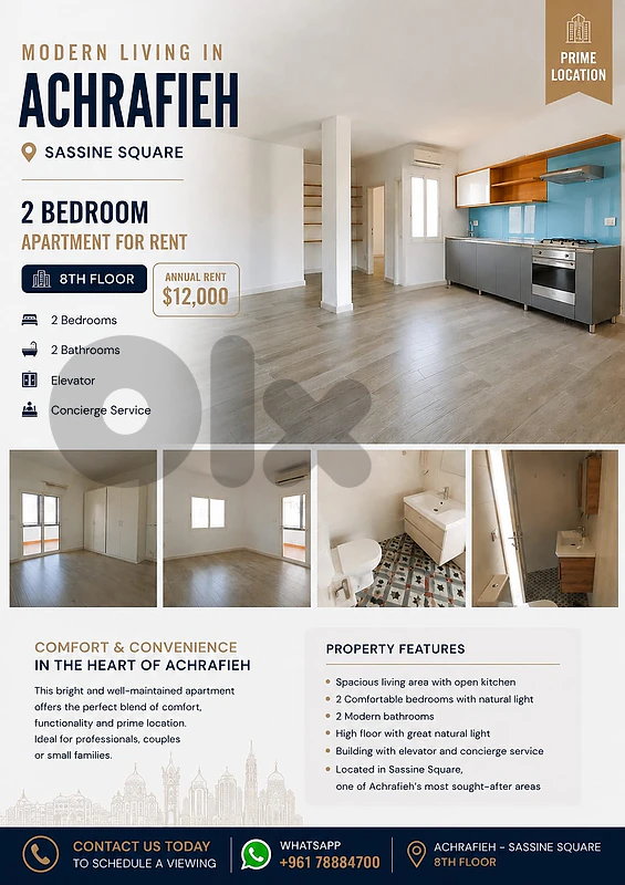 Appartment fo Rent in Sassine Ashrafieh