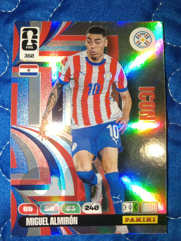 panini card world cup 2026 miguel Almiron icon card