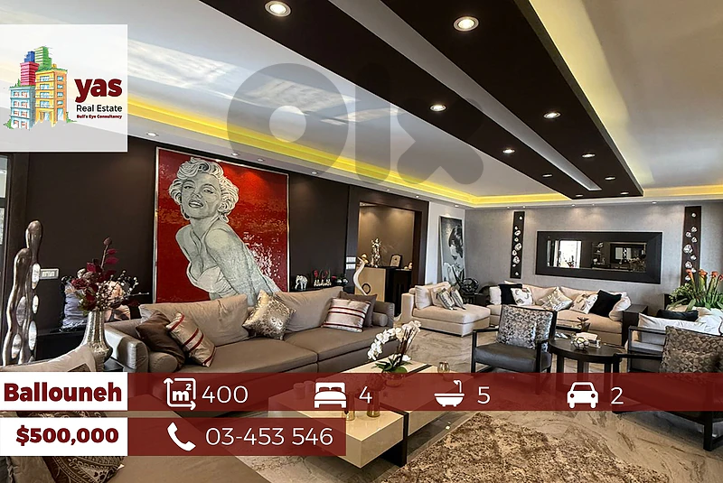 Ballouneh 400m2 | Penthouse | PARTLY FURNISHED | Luxury |GA Ballouneh 400m2 | Penthouse | PARTLY FURNISHED | Luxury |GA