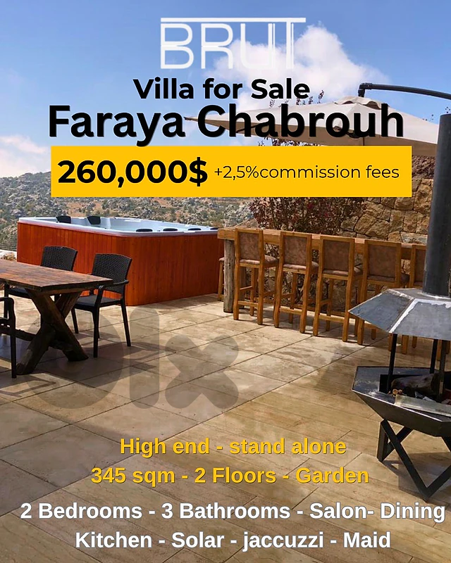 Amazing Stand alone villa for sale in Chabrouh Faraya -Fully Furnsihed