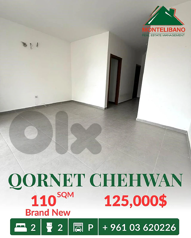 110 sqm Apartment For Sale in Qornet Chehwan قرنة شهوان
