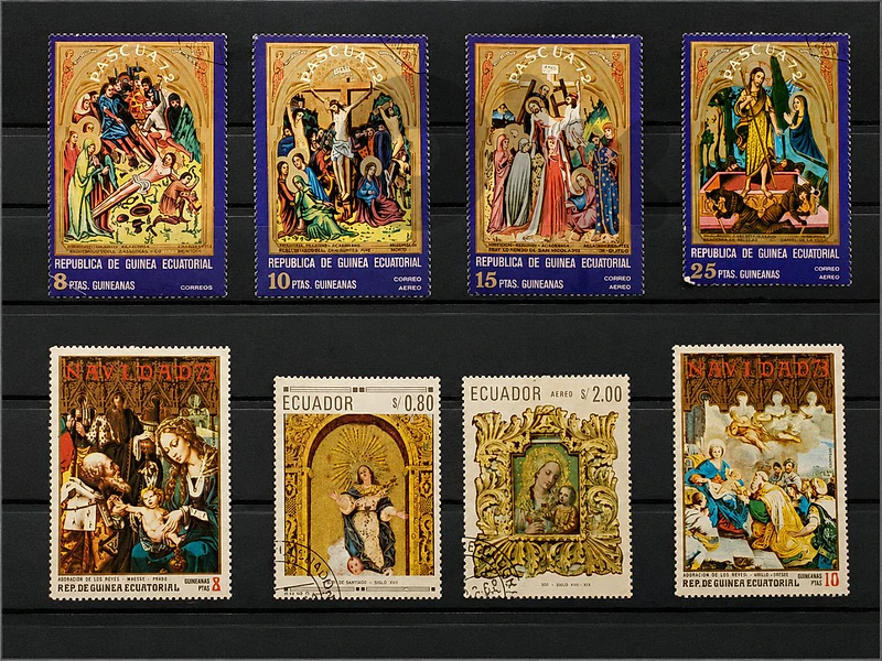 Worldwide Religious & Art Stamp Collection