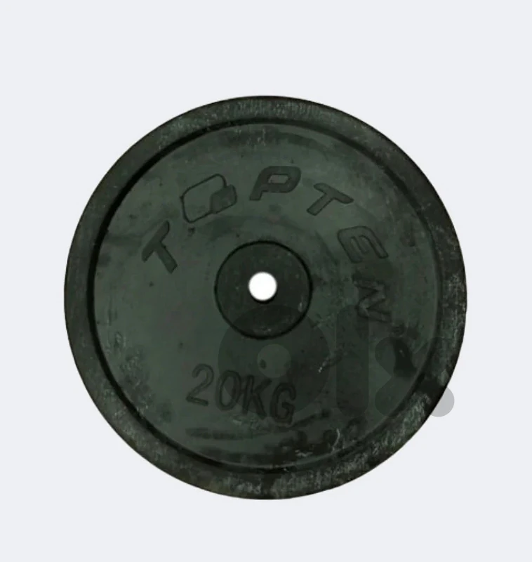 2 Fitness Factory Rubber Covered Plates 26 Mm 20 Kg Weight Black