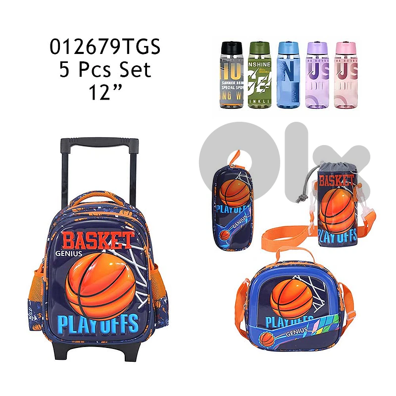 Genius 3D Kids 12″ Trolley Bag 5 Pcs Set - حقيبة مدرسية بعجلات للأطفال Genius 3D Kids 12″ Trolley Bag 5 Pcs Set - حقيبة مدرسية بعجلات للأطفال