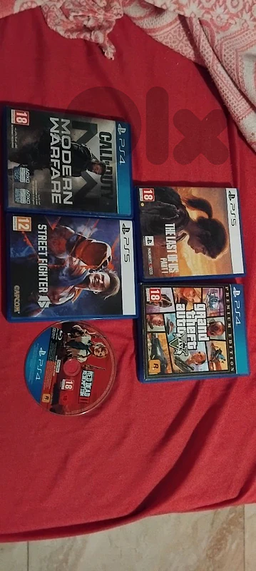 PS5 & PS4 5-Game Bundle (TLOU Part 1, SF6, GTA V, COD MW, RDR2)