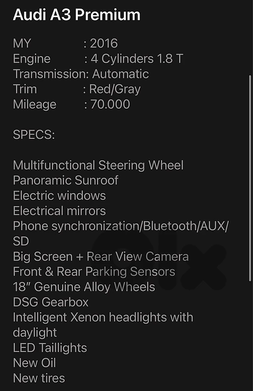 Audi A3 2016 1.8 premium