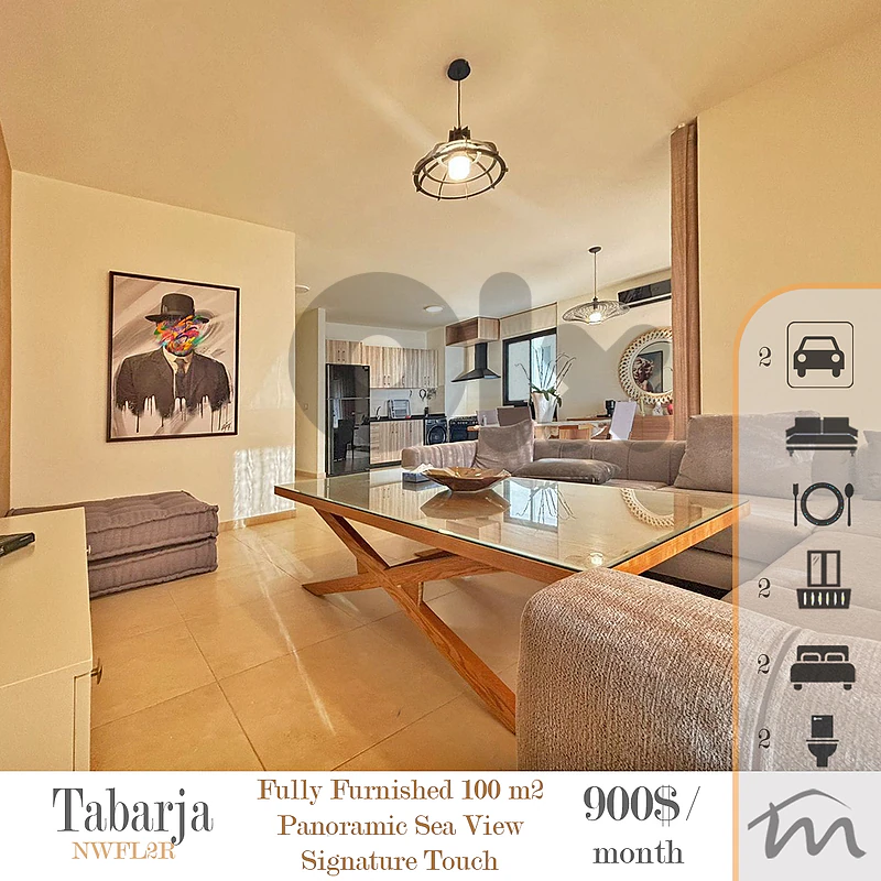Tabarja | Signature Touch | Furnished-Equipped 2 Bedroom Ap | Sea View