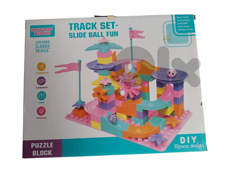 76 pieces track set-slide ball fun
