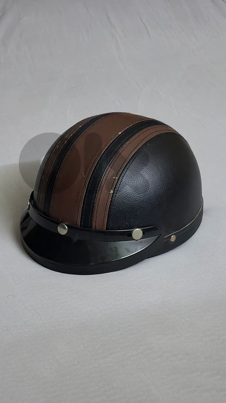 Motorcycle Leather Helmet