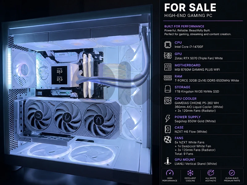 FULL WHITE GAMING PC