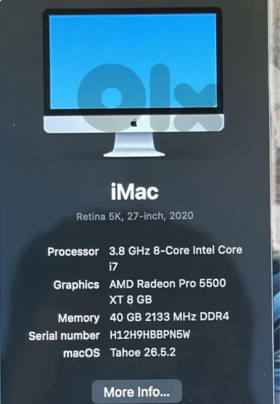 Imac 2020 intel 27 inch 5k